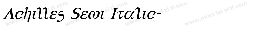 Achilles Semi Italic字体转换